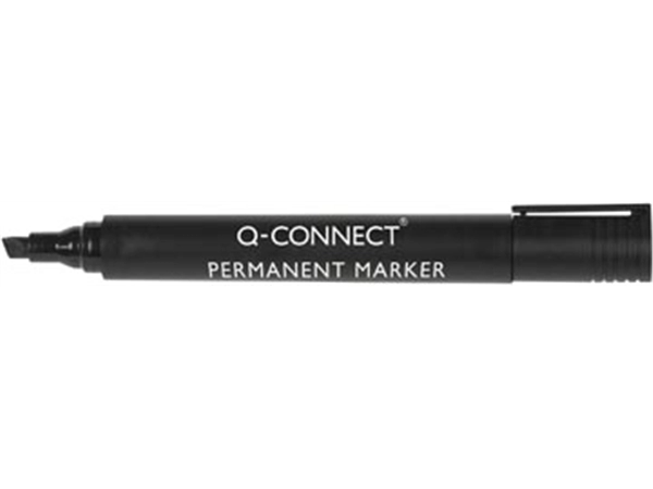 Een Q-CONNECT permanente marker, 2-5 mm, schuine punt, zwart koop je bij Muys Kantoor & Kado