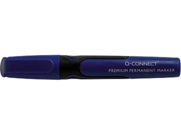 Een Q-CONNECT premium permanent marker, 3 mm, ronde punt, blauw koop je bij Muys Kantoor & Kado