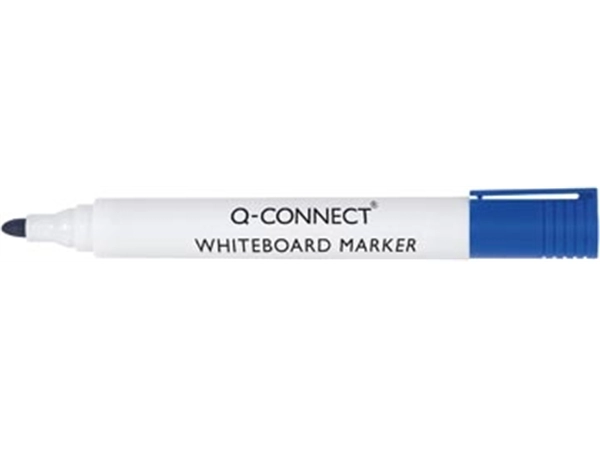 Een Q-CONNECT whiteboardmarker, 2-3 mm, ronde punt, blauw koop je bij Muys Kantoor & Kado