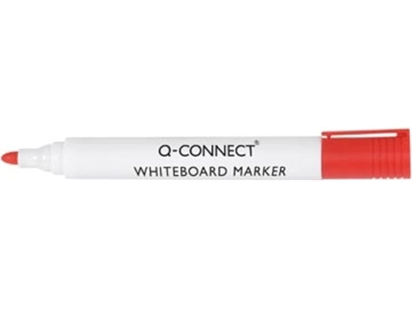 Een Q-CONNECT whiteboardmarker, 2-3 mm, ronde punt, rood koop je bij Muys Kantoor & Kado