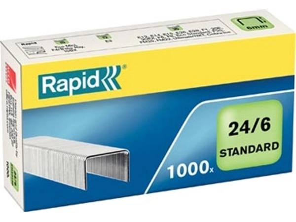 Een Rapid Nietjes 24/6, gegalvaniseerd, doos van 1.000 nietjes koop je bij Muys Kantoor & Kado