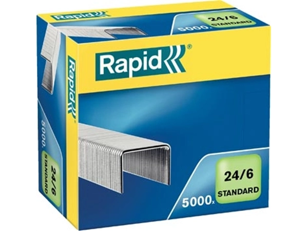 Een Rapid Nietjes 24/6, gegalvaniseerd, doos van 5.000 nietjes koop je bij Muys Kantoor & Kado