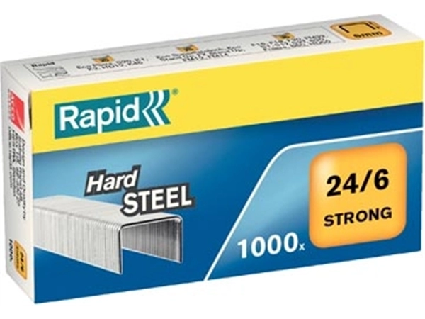 Een Rapid Nietjes 24/6, staal, doos van 1.000 nietjes koop je bij Muys Kantoor & Kado