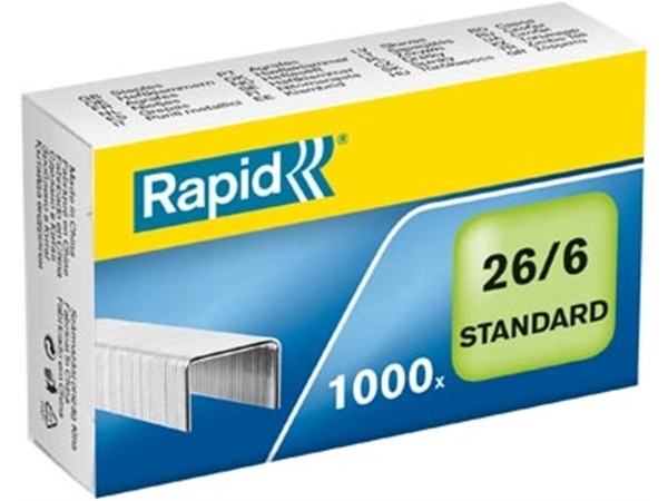 Een Rapid nietjes 26/6, doos van 1.000 nietjes koop je bij Muys Kantoor & Kado