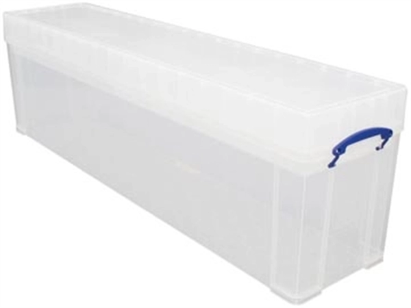 Een Really Useful Box 77 liter, transparant, per stuk verpakt in karton koop je bij Muys Kantoor & Kado