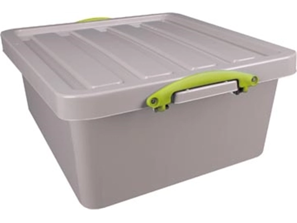 Een Really Useful Box Recycled opbergdoos 31,5 l, nestbaar, grijs koop je bij Muys Kantoor & Kado