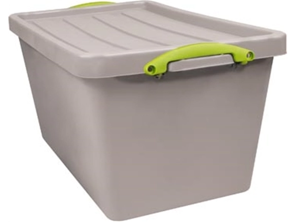 Een Really Useful Box Recycled opbergdoos 56 l, nestbaar, grijs koop je bij Muys Kantoor & Kado