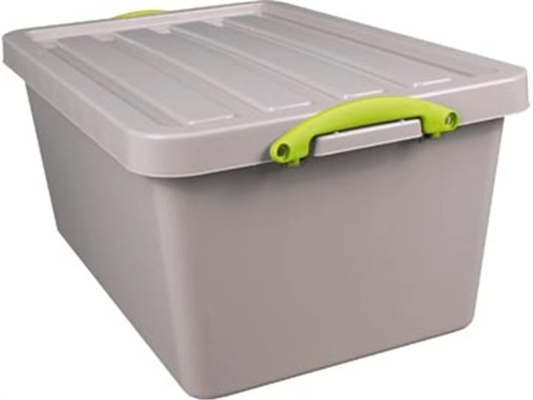 Een Really Useful Box Recycled opbergdoos 61 l, nestbaar, grijs koop je bij Muys Kantoor & Kado