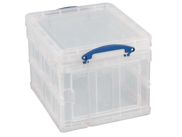 Een Really Useful Box opbergdoos 35 liter opvouwbaar, transparant koop je bij Muys Kantoor & Kado