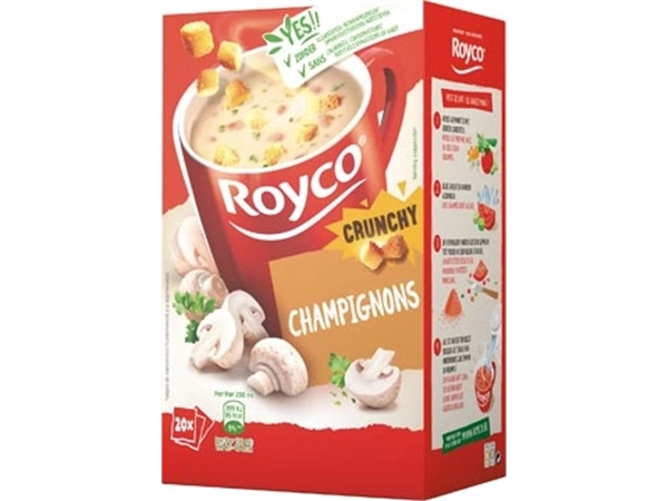 Een Royco Minute Soup champignons, pak van 20 zakjes koop je bij Muys Kantoor & Kado