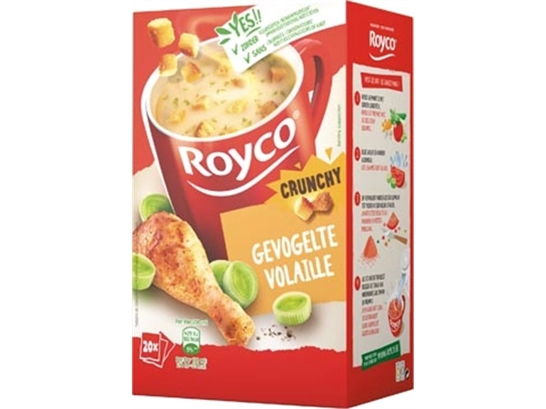 Een Royco Minute Soup gevogelte met croutons, pak van 20 zakjes koop je bij Muys Kantoor & Kado