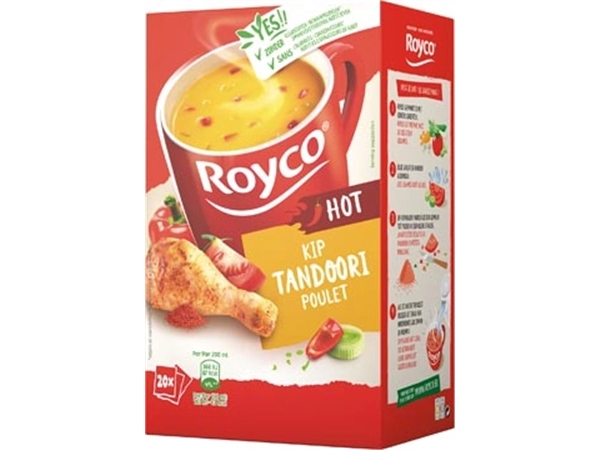 Een Royco Minute Soup tandoori kip, pak van 20 zakjes koop je bij Muys Kantoor & Kado