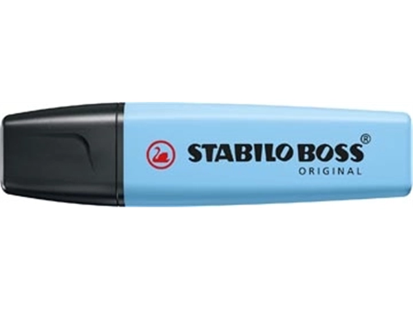 Een STABILO BOSS ORIGINAL Pastel markeerstift, breezy blue (lichtblauw) koop je bij Muys Kantoor & Kado