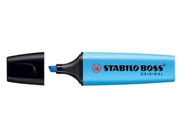 Een STABILO BOSS ORIGINAL markeerstift, blauw koop je bij Muys Kantoor & Kado