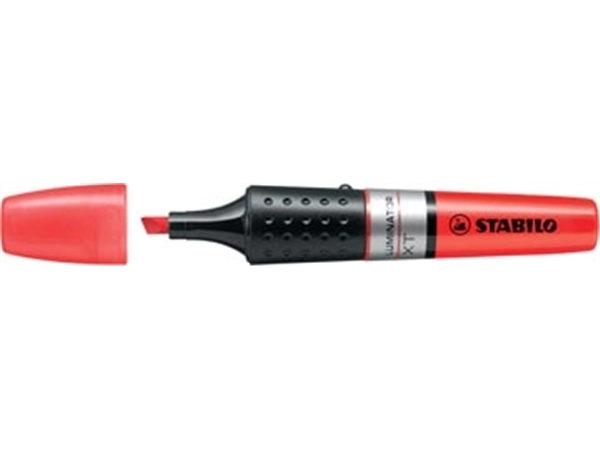 Een STABILO LUMINATOR markeerstift, rood koop je bij Muys Kantoor & Kado