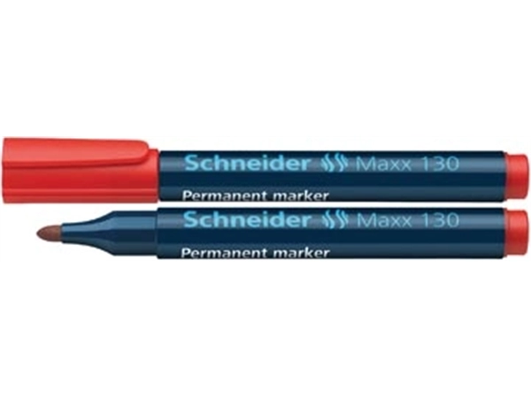 Een Schneider permanent marker Maxx 130 rood koop je bij Muys Kantoor & Kado