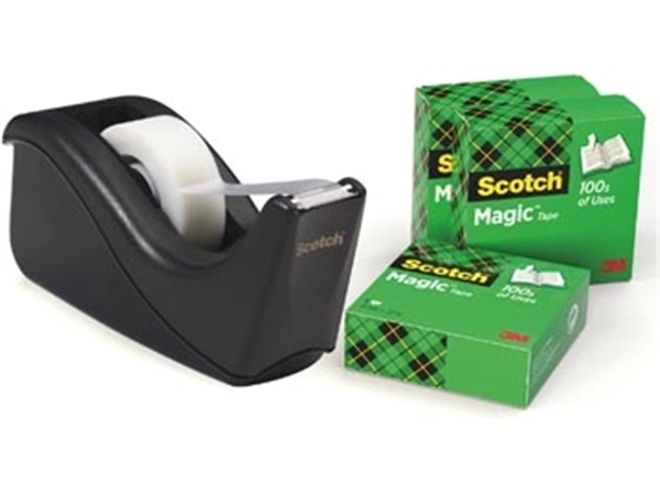 Een Scotch Plakbandafroller Two Tone Black koop je bij Muys Kantoor & Kado