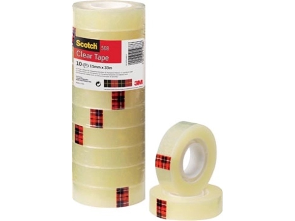 Een Scotch plakband 508 ft 15 mm x 33 m, pak van 10 rollen koop je bij Muys Kantoor & Kado