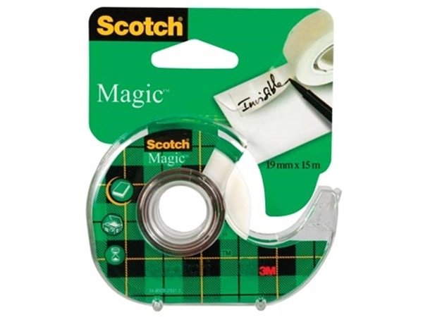 Een Scotch plakband Magic Tape ft 19 mm x 15 m koop je bij Muys Kantoor & Kado