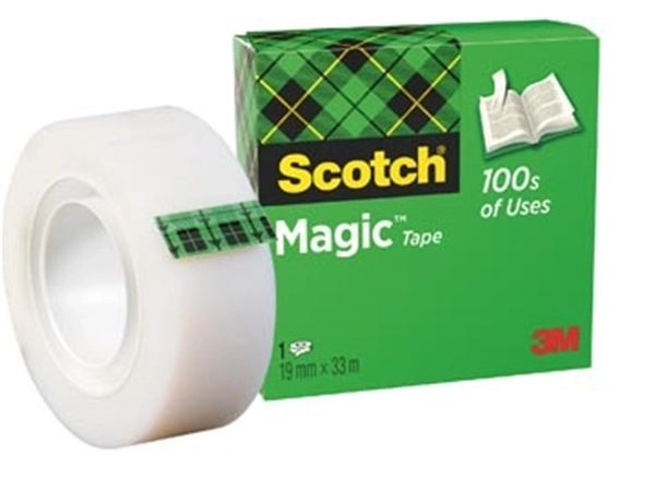 Een Scotch plakband Magic Tape ft 19 mm x 33 m koop je bij Muys Kantoor & Kado