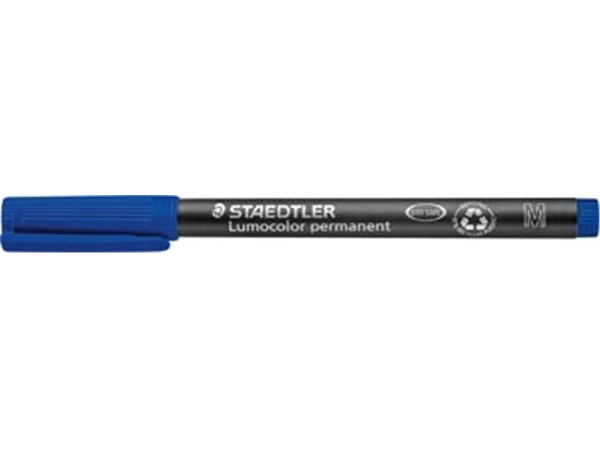 Een Staedtler Lumocolor 317, OHP-marker, permanent, 1,0 mm, blauw koop je bij Muys Kantoor & Kado