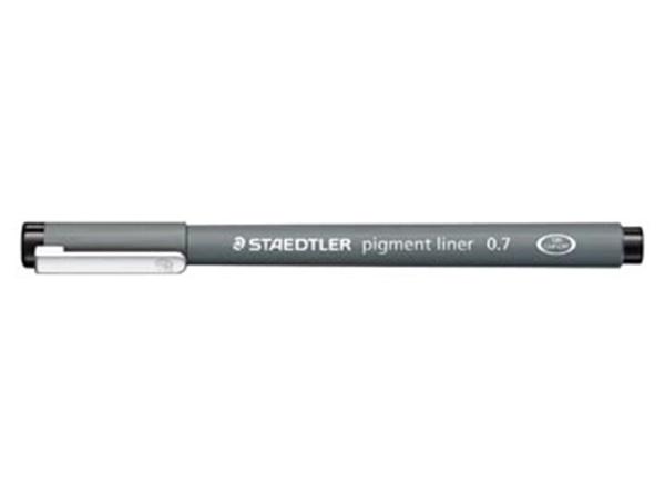 Een Staedtler pigment liner fineliner, ronde punt, schrijfbreedte 0,7 mm, zwart koop je bij Muys Kantoor & Kado