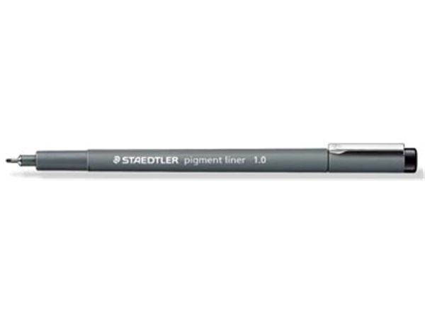 Een Staedtler pigment liner fineliner, ronde punt, schrijfbreedte 1,0 mm zwart koop je bij Muys Kantoor & Kado