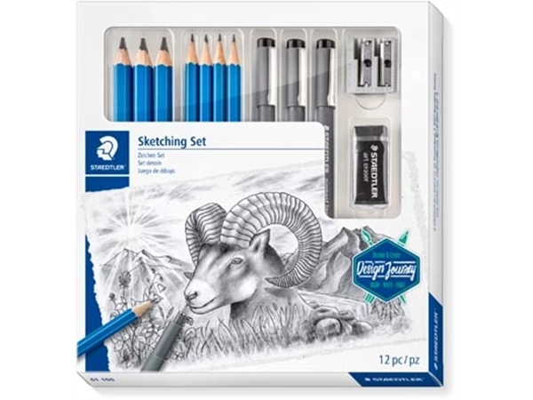 Een Staedtler schetsset, set van 12 stuks koop je bij Muys Kantoor & Kado