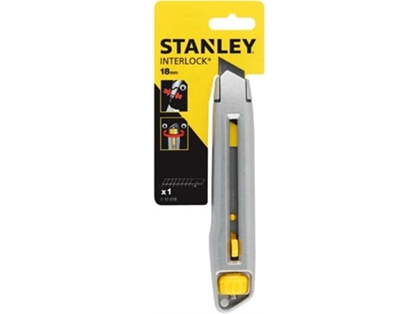 Een Stanley cutter Interlock 18 mm koop je bij Muys Kantoor & Kado