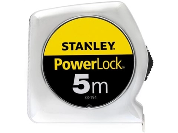 Een Stanley rolmeter Powerlock 5 m x 19 mm koop je bij Muys Kantoor & Kado