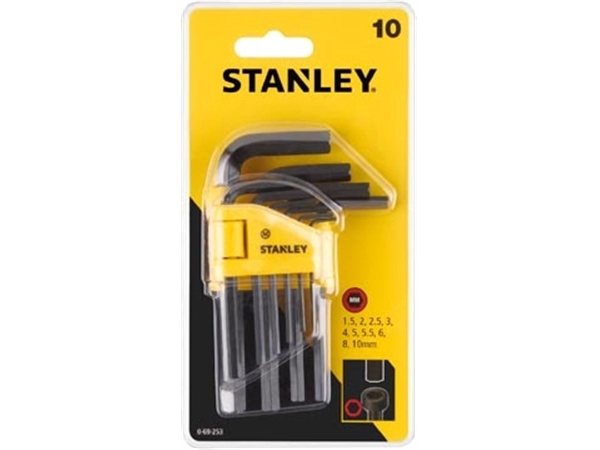 Een Stanley stiftsleutelset 1,5-10 mm, set van 10 stuks koop je bij Muys Kantoor & Kado