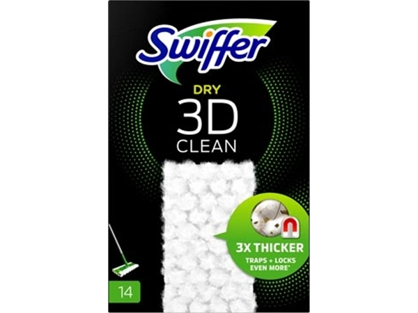 Een Swiffer Dry 3D Clean navulling, pak van 14 stuks koop je bij Muys Kantoor & Kado