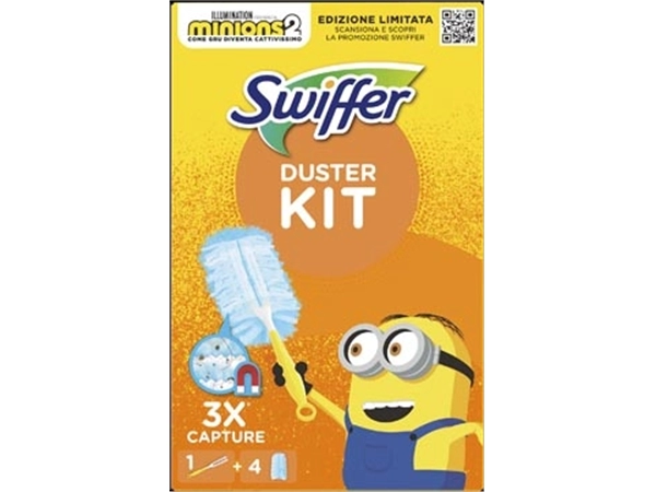 Een Swiffer Duster Trap & Lock kit + 4 stofdoekjes koop je bij Muys Kantoor & Kado