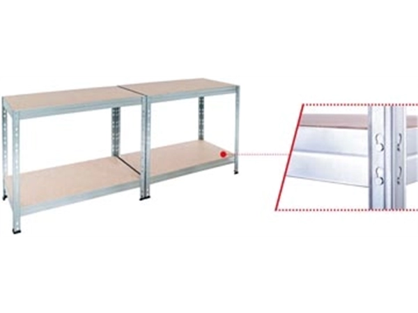 Een AR Shelving rek Rivet Stabil, ft 180 x 90 x 40 cm, 5 legborden uit HDF, gegalvaniseerd koop je bij Muys Kantoor & Kado