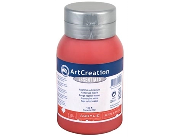 Een Talens Art Creation acrylverf flacon van 750 ml, middel naftolrood koop je bij Muys Kantoor & Kado