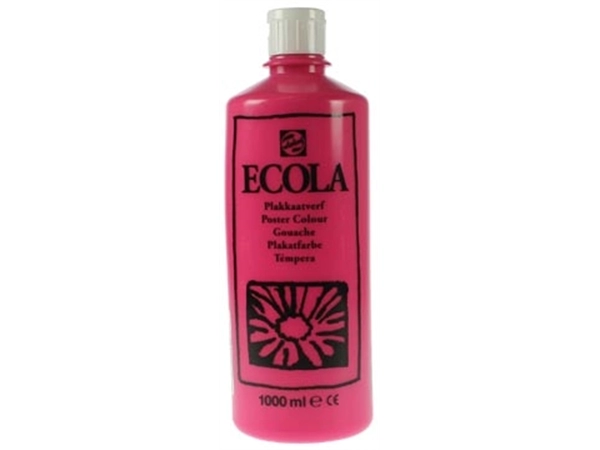 Een Talens Ecola plakkaatverf flacon van 1000 ml, tyrisch roze (magenta) koop je bij Muys Kantoor & Kado