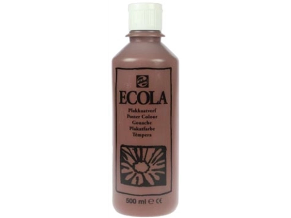 Een Talens Ecola plakkaatverf flacon van 500 ml, bruin koop je bij Muys Kantoor & Kado