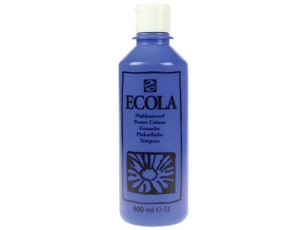 Een Talens Ecola plakkaatverf flacon van 500 ml, donkerblauw koop je bij Muys Kantoor & Kado