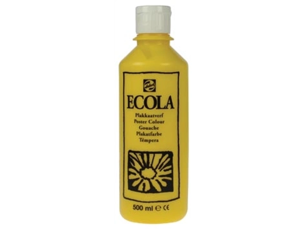 Een Talens Ecola plakkaatverf flacon van 500 ml, geel koop je bij Muys Kantoor & Kado