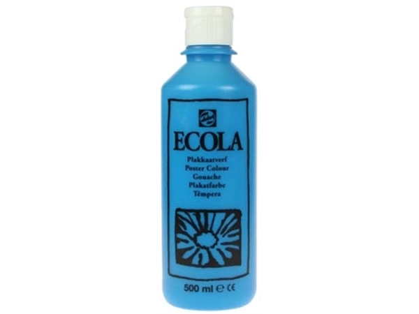 Een Talens Ecola plakkaatverf flacon van 500 ml, lichtblauw koop je bij Muys Kantoor & Kado