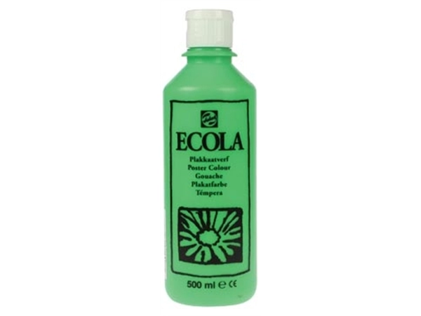 Een Talens Ecola plakkaatverf flacon van 500 ml, lichtgroen koop je bij Muys Kantoor & Kado