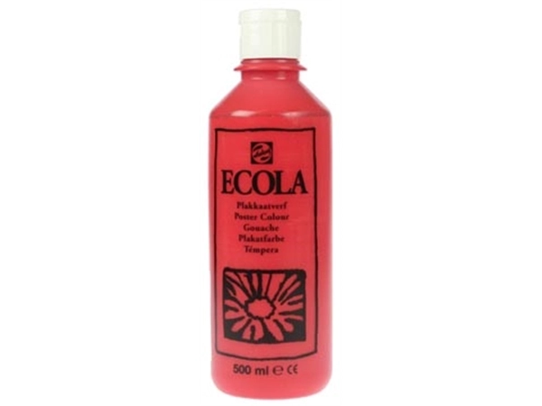 Een Talens Ecola plakkaatverf flacon van 500 ml, scharlaken koop je bij Muys Kantoor & Kado