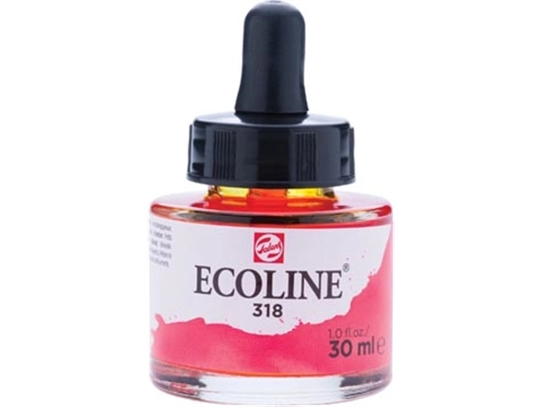 Een Talens Ecoline waterverf flacon van 30 ml, karmijn koop je bij Muys Kantoor & Kado