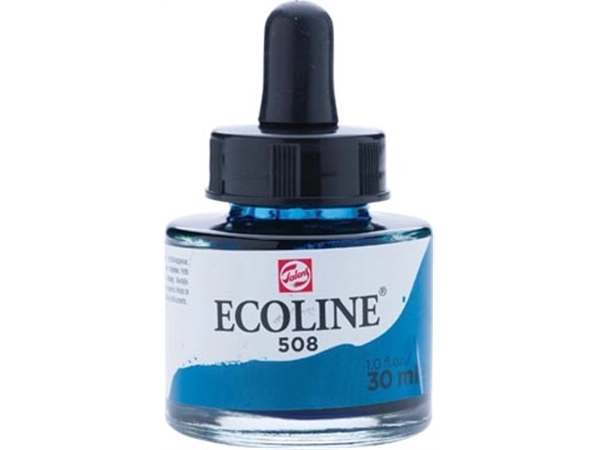 Een Talens Ecoline waterverf flacon van 30 ml, pruisischblauw koop je bij Muys Kantoor & Kado