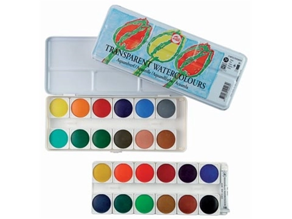 Een Talens aquarelverf, doos met 24 napjes koop je bij Muys Kantoor & Kado