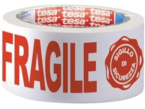 Een Tesa verpakkingsplakband: FRAGILE, ft 50 mm x 66 m koop je bij Muys Kantoor & Kado