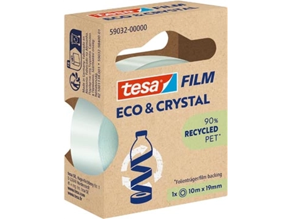 Een Tesafilm eco & crystal, ft 19 mm x 10 m koop je bij Muys Kantoor & Kado