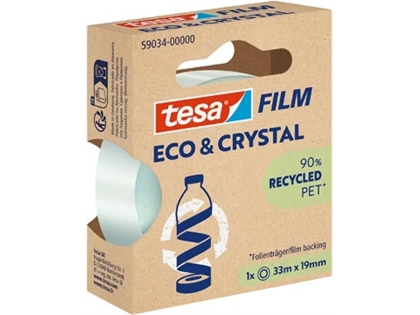 Een Tesafilm eco & crystal, ft 19 mm x 33 m koop je bij Muys Kantoor & Kado