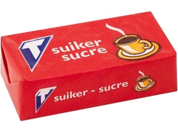 Een Tienen suikerklontjes 2 x 2,5 g, doos van 1000 stuks koop je bij Muys Kantoor & Kado