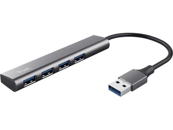 Een Trust Halyx USB 3.2 Hub 4-poorten koop je bij Muys Kantoor & Kado